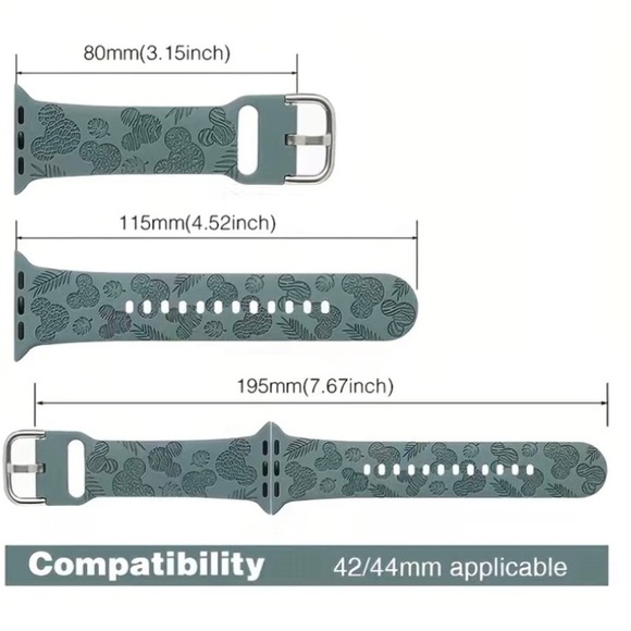 Mickey Mouse ears Inspired engraved silicone iWatchband - Picture 3 of 4